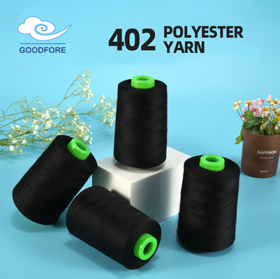 Vòng Spun 100 Sợi chỉ Polyester 402 603 Màu nhuộm Sợi khâu đã tẩy trắng